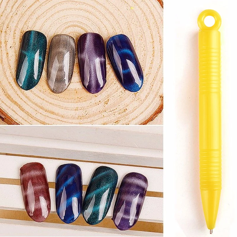 ROSALIND Nail Art Magnet Stick Cat Eyes Magnet for Nail Gel Polish 3D Line Strip Effect Strong Magnetic Pen Tools Gel Varnish