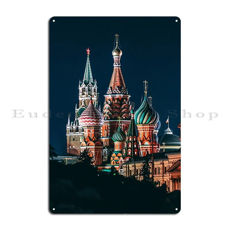 St Basil S Cathedral Barma E Postnik Architects Metal Signs Party Bar Cave Wall Decor Create Cinema Tin Sign Poster