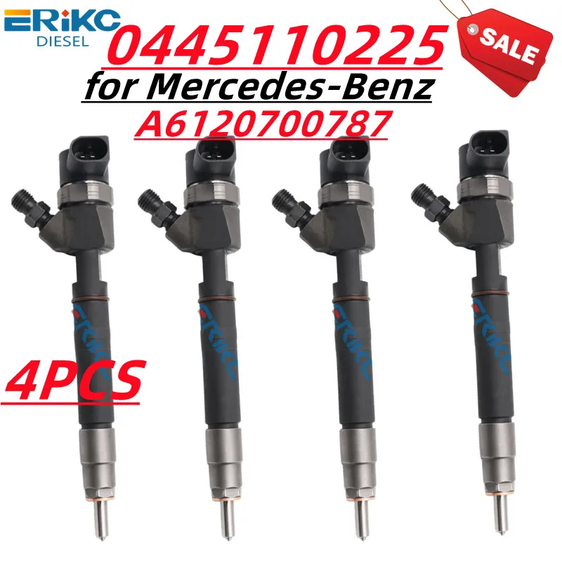 0445110225 Diesel Fuel Common Rail Injector Set 0 445 110 225 Spray Nozzle Assy 0445 110 225 for Mercedes-Benz A6120700787