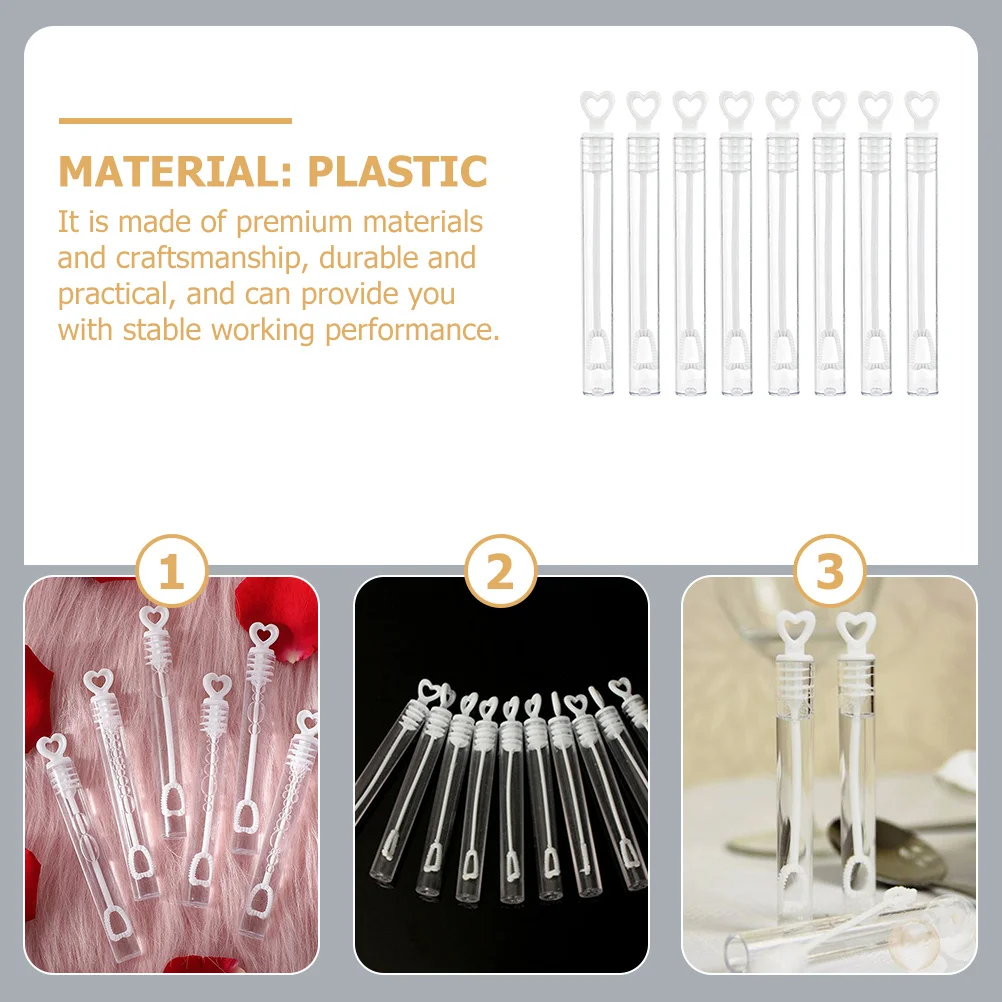 ไม้เป่าฟองสบู่เปล่า 24 ชิ้น แบบเติมได้ รูปหัวใจ พลาสติก ของชำร่วยงานปาร์ตี้สำหรับเด็ก กิจกรรมกลางแจ้ง เทศกาลต่างๆ