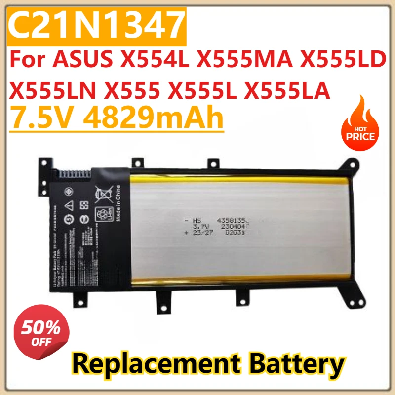 

High Quality New 7.5V 4829mAh Weihang C21N1347 Battery For ASUS X554L X555MA X555LD X555LN X555 X555L X555LA