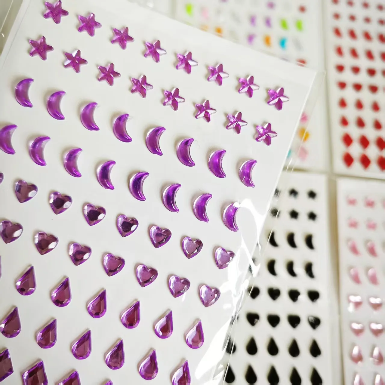 Acrylic 3D Gem Sticker Art Cross Border Phone Stickers for Handmade Creative DIY Crystal Decoration Craft Supply