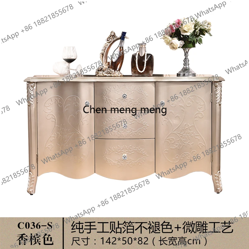 

European-style entrance cabinet French retro decorative shoe cabinet living room partition cabinet locker American side