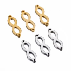 10pcs/lot Love Infinity Symbol DIY Connector Charm Stainless Steel Jewery Making for Necklace Bracelet