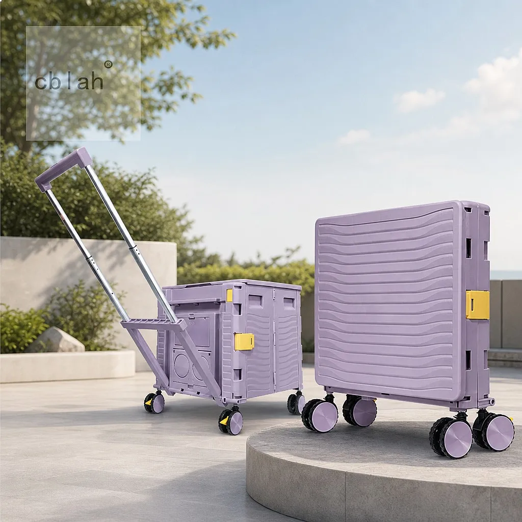 

85L Folding Camping Wagon 100KG Load Hand Cart With USB Port Portable Outdoor Shopping Trolley Household Storage Cart