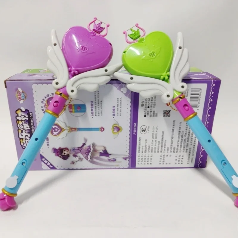 Teeniping Princess Child Magic Wand Toy with Music Voice-Activated Electronic Mirror Box - Kids Cosplay Props