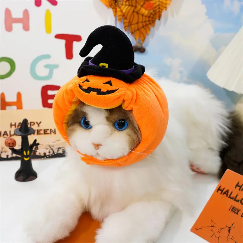 Lustige Halloween-Hunde, Katzen, Kürbisse, Hüte, Tierkostüme, süße Persönlichkeit, Kopfbedeckung, Heimtierbedarf. Cosplay Kostüme
