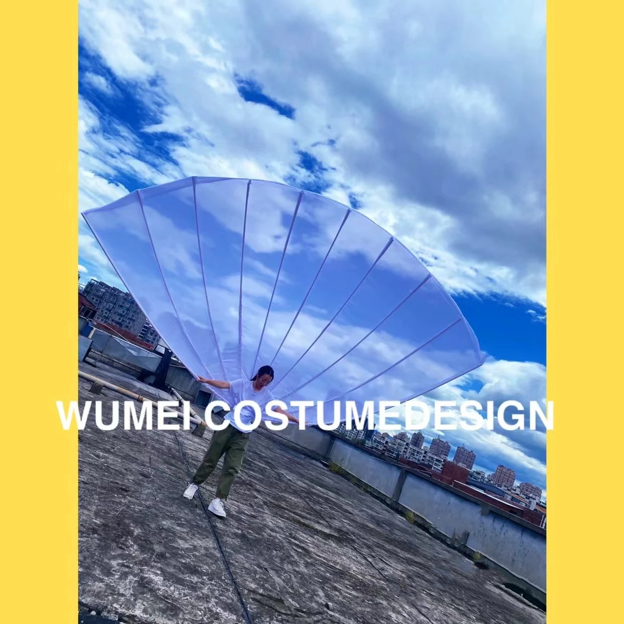 grote nachtclubfeest grote kostuum rekwisieten bord grote dansfan kostuum circusvoorstelling rekwisieten vleugels