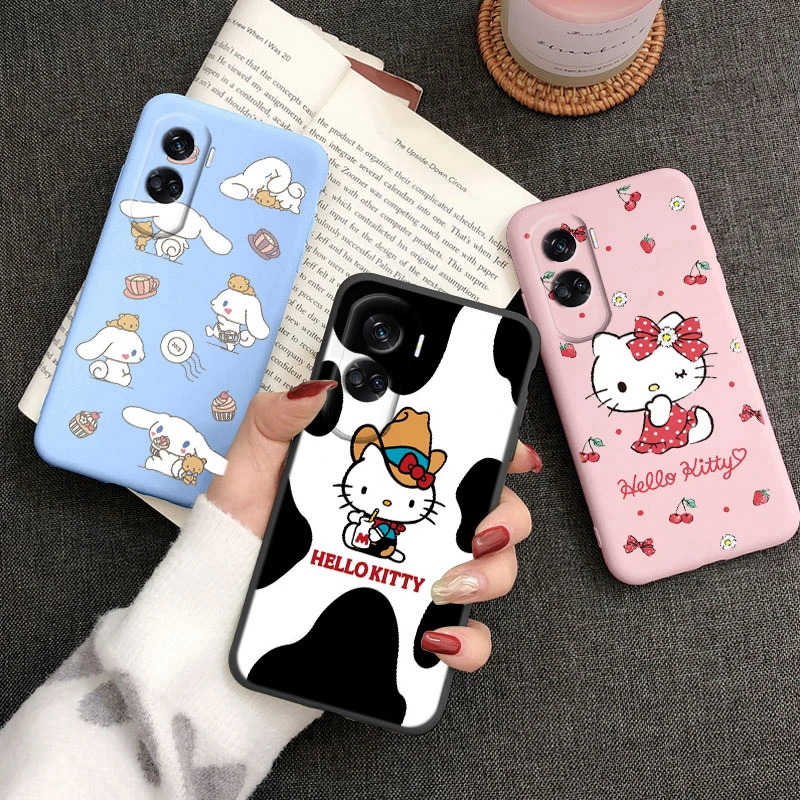 Sanrio Kuromi Melody Cover For Honor 90 Lite Case Soft TPU Cartoon Anime Painted Coque For Honor 90Lite Capa Cute Protective