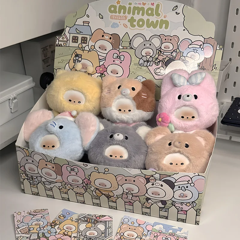 

Новая серия Pupuhome Animal Town, слепая коробка kawaii, модные куклы, аниме-фигурка, загадочная подвеска, игрушки, коробка для серфинга, украшение, рождественские подарки