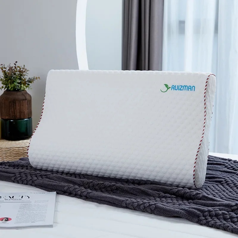 Memory Foam Sleeping Pillow Adjustable Side Sleeping Pillow Relieve Neck and Shoulder Pain Orthopedic Curve Neck Support Pillo