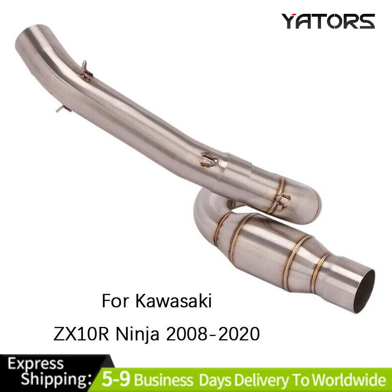 

Mid Pipe for Kawasaki ZX10R Ninja 2008-2020 Motorcycle Exhaust Pipe Slip On 51mm Exhaust Systems