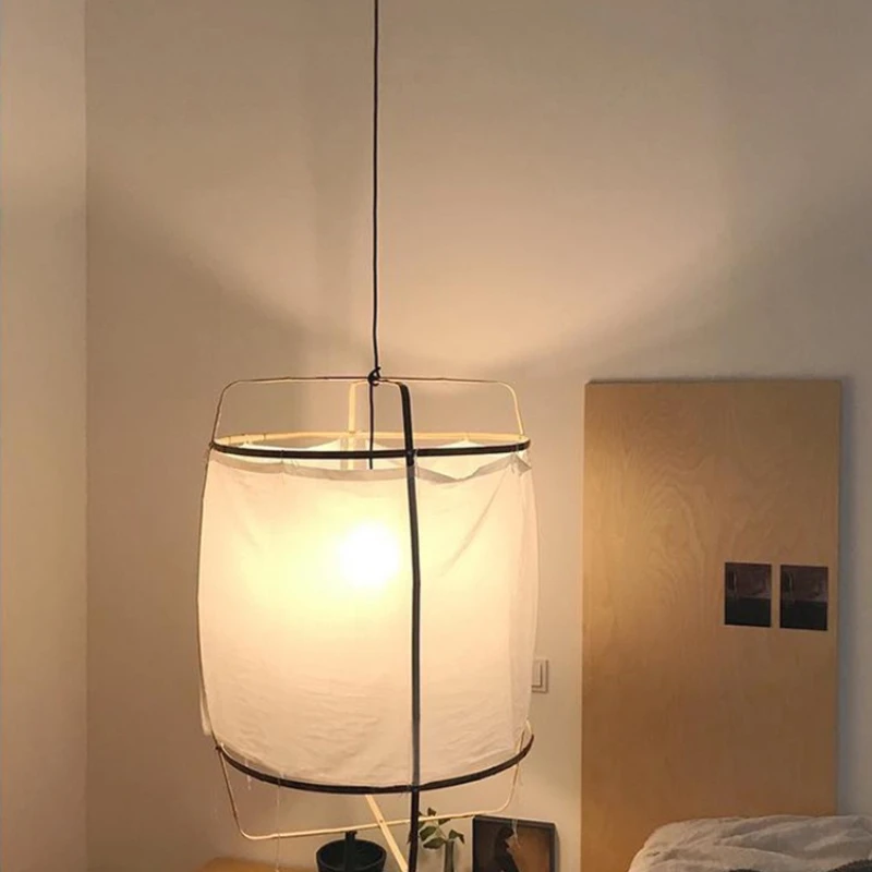 

Nordic modern simple living room bedroom restaurant B & B loft fabric Kongming chandelier