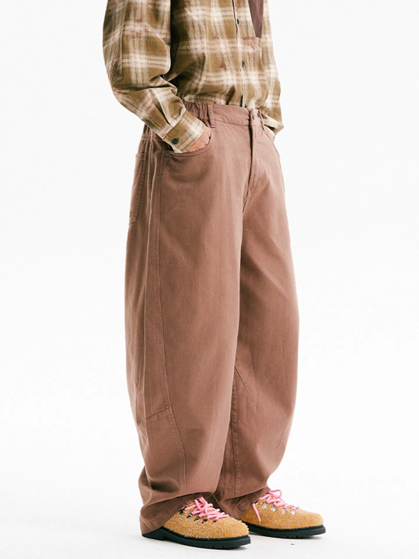 

Retro American Streetwear Loose Straight Leg Pure Cotton Casual Pants Men's Wide Leg Long Trousers Faionable All-Match