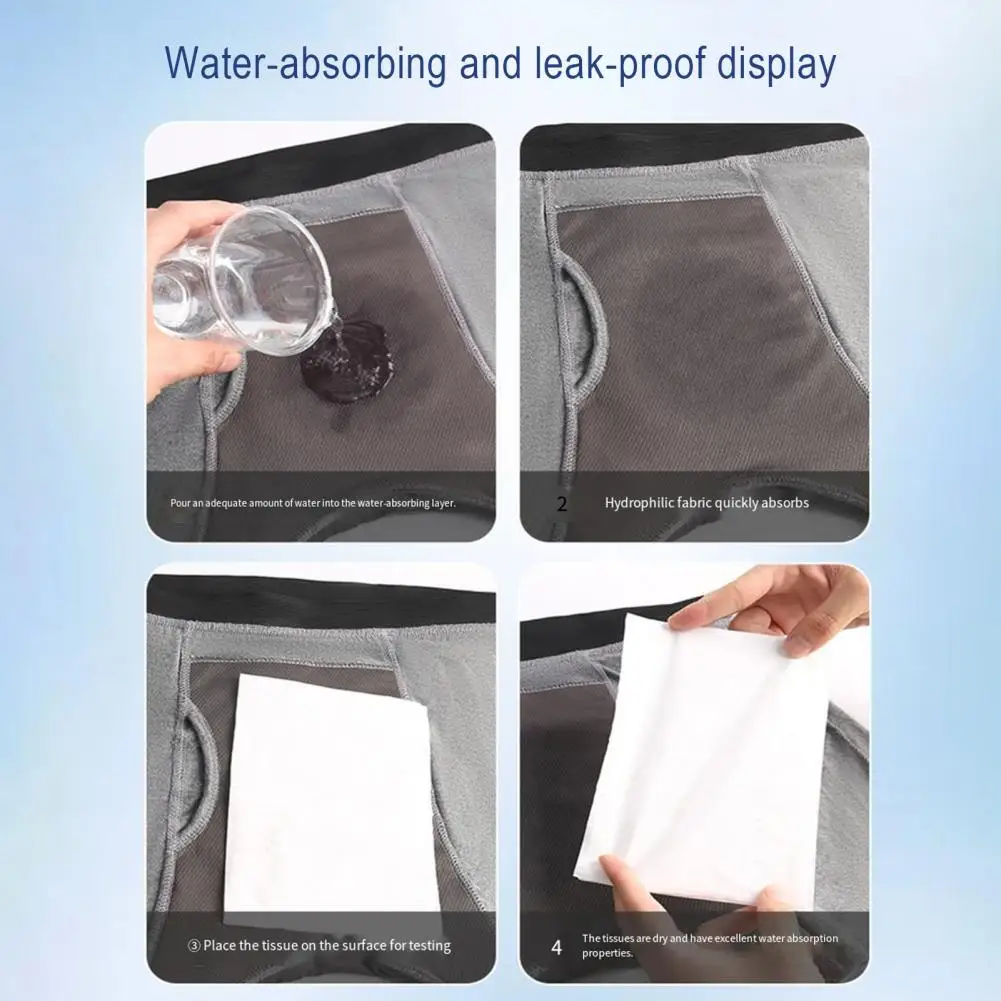 

Герметичное мужское нижнее белье, нижнее белье с защитой от недержания, герметичные боксеры для мужчин, моющееся многоразовое нижнее белье для пожилых людей