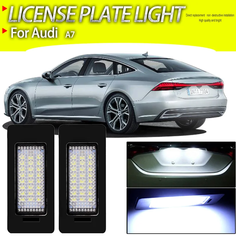 

Светодиодная сигнальная лампа номерного знака для Audi A7 S7 RS7 (4G8/4K8) 2010-2022, автомобильные детали, аксессуары Canbus без ошибок