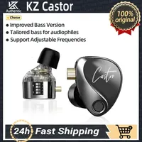 KZ Castor Improved Bass HiFi Earphone Dual Dynamic Driver High-end Tunable Balanced Armature In-ear Headphone Music Wired Earbud