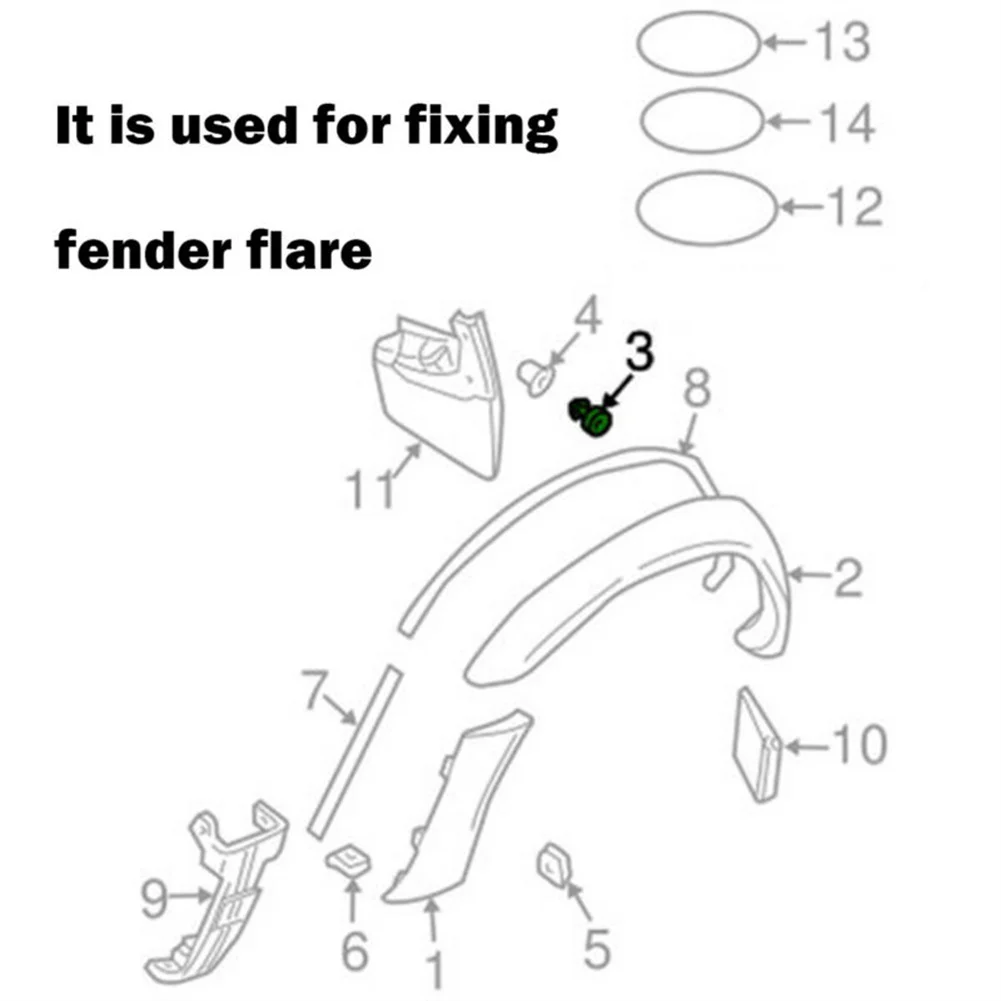 10pc Wheel Arch Fender Flare Clips Fastener For Nissan Navara D22 Patrol GU  For Infiniti Qx4 Qx56 0155302903