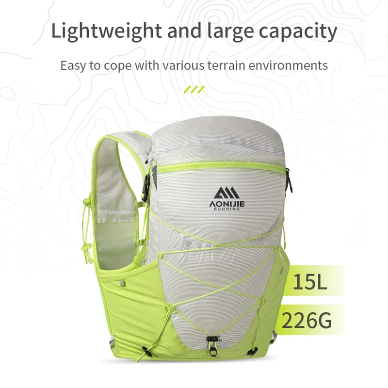 AONIJIE 15L Trail Running mochila de gran capacidad profesional senderismo montañismo bolsa deportes al aire libre mujeres hombres mochila bolsas