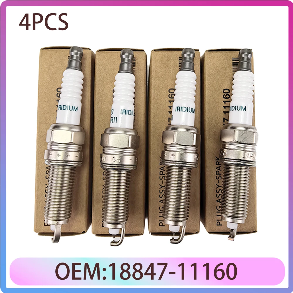 

4 шт. иридиевые свечи зажигания 1884711160 для Hyundai kia Santa Fe Sonata Optima Sorento 18847 11160 18847-11160