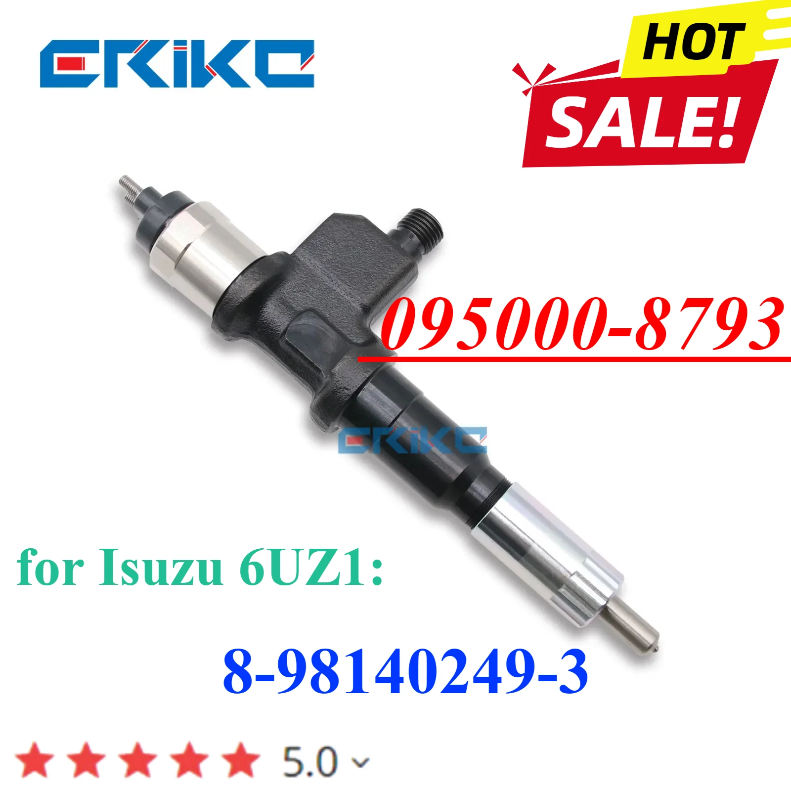 ERIKC 095000-8793 Diesel Fuel Injector 8-98140249-3 Fits for Isuzu Engine 6UZ1 8981402493 095000-8791