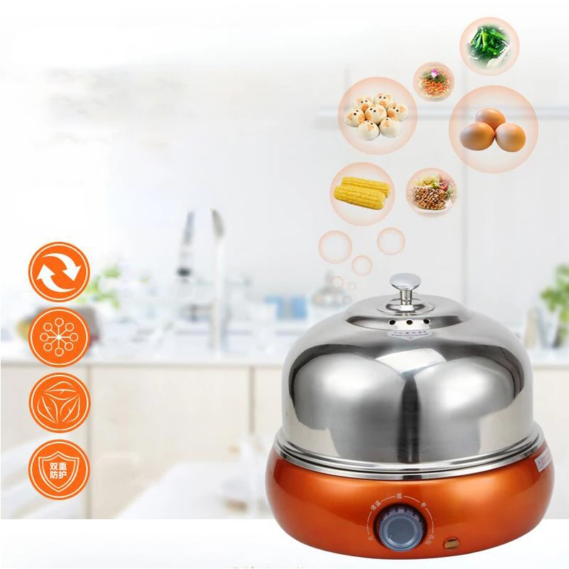 

Stainless Steel Egg Boiler(9 eggs) Multi-functional Egg Poacher Automatic Egg Steamer