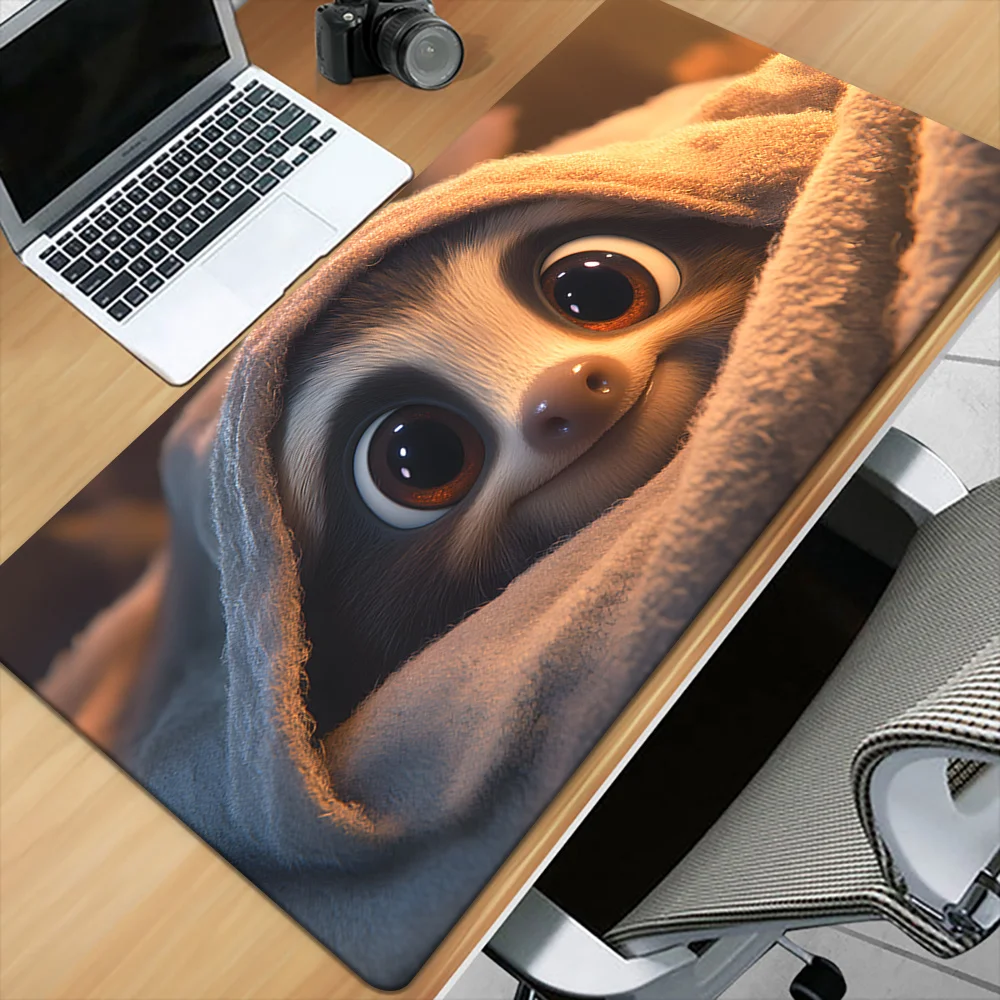 

Коврик для мыши с принтом ленивца, большой, с резиновой основой, противоскользящий, аксессуар для ПК, коврик для мыши для офиса и геймеров, декоративный коврик для клавиатуры