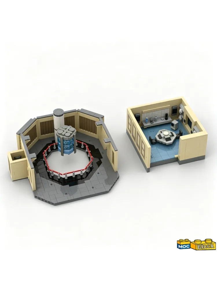 1577 Teile Star Trek Technologie Enterprise D Haupttechnikbereich 3 Diorama-Modell Benutzerdefinierte Bausteine DIY Spielzeug Geburtstagsgeschenke