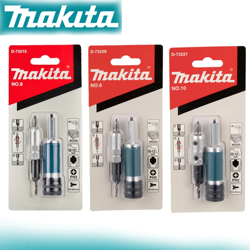 Makita #6 #8 #10 Gauge Drill Countersink Drive Bit Multifunctional Woodworking Batch Drill Combination Tool Accessories