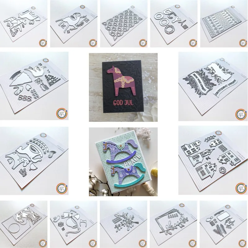 Rocking Horse Gingerbread Joy Cutting Dies Scrapbook Diary Decoration Stencil Embossing Template DIY Greeting Card Handmade 2026