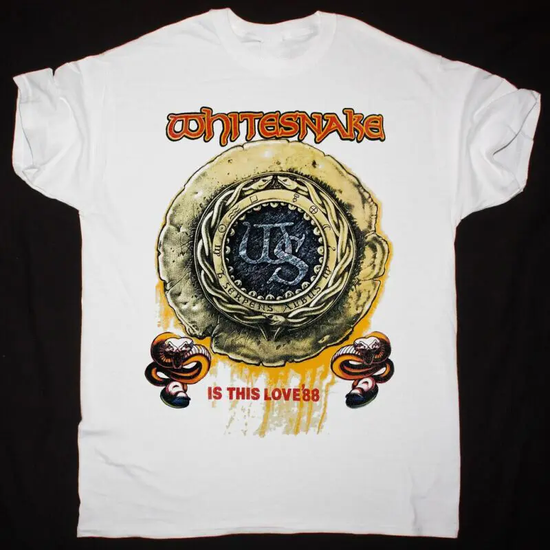 WHITESNAKE SNAKE RATTLE AND ROLL Cotton White All Size Unisex Shirt BL099