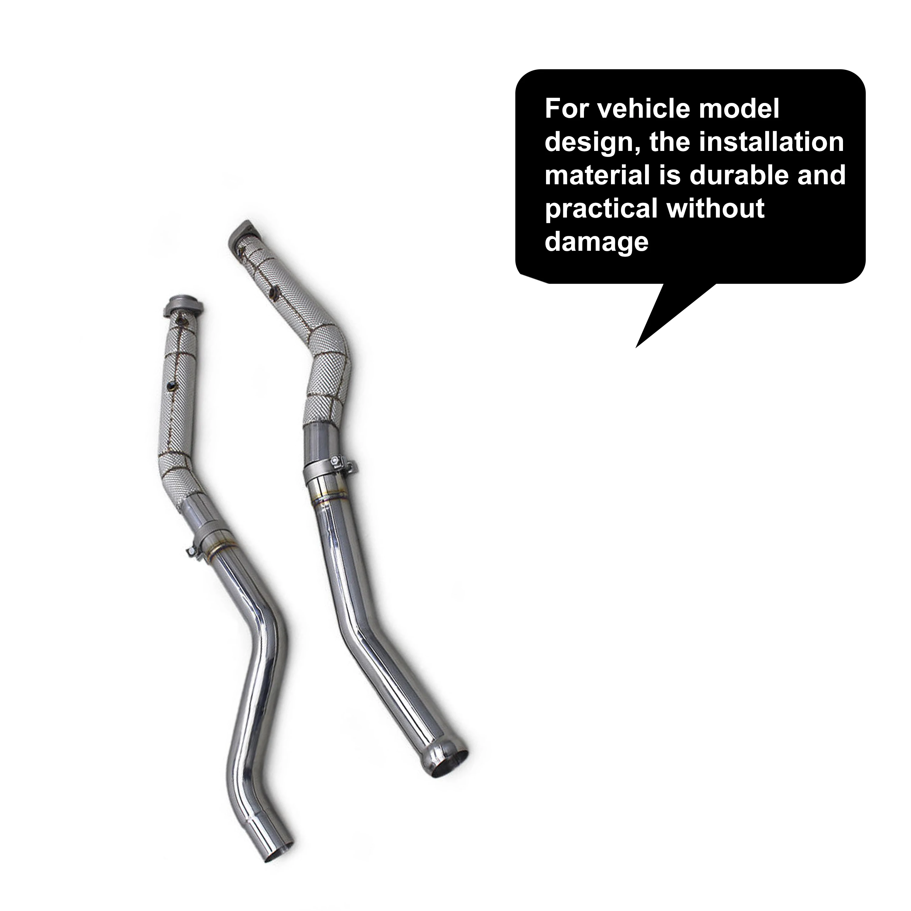 ACE Hochwertiges SUS304 Auspuff-Downpipe für Mercedes Benz GLE63 GLE63S AMG W167 4.0T Hochleistungs-Auspuffkrümmer Auspuffanlagen – Detail 8