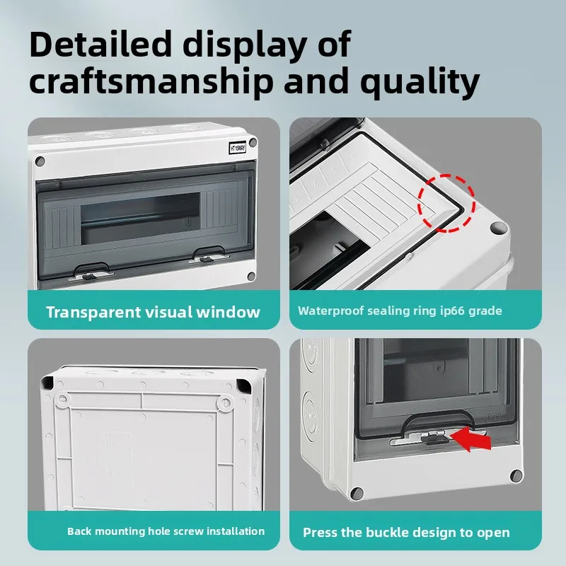 HT IP65 2/3/5/8/12/15/18/24 way Distribution Box Waterproof MCB Box Panel Installation Distribution Box Waterproof Junction Box