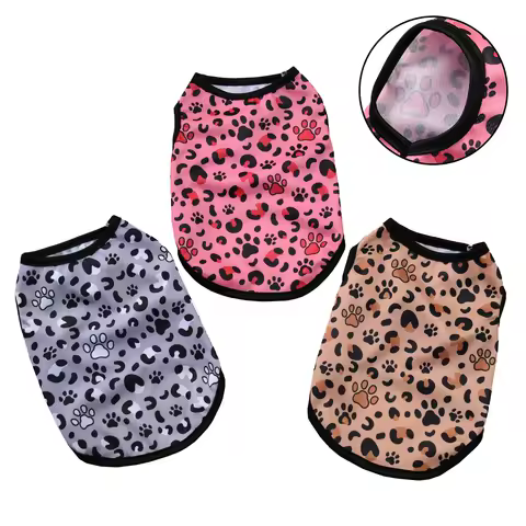 Dog Clothes Cozy Cool Soft Puppy Cats Vest Costume Pet Apparel For Small Dogs Summer Print Chihuahua Yorkshire T-shirt Clothing