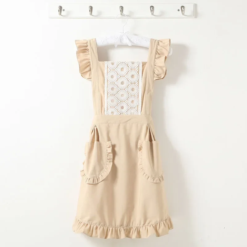 Celemek Lengan Anti-kotor dan Celemek Minyak Celemek Memasak Kelas Atas Celemek Dapur Putri Lucu Tipis Wanita Pakaian Kerja Rumah