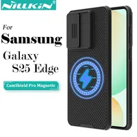 NILLKIN For Samsung Galaxy S25Edge Magnetic CamShield Pro Lens Cover PC+TPU Protection Anti-Fingerprint Shockproof Phone case