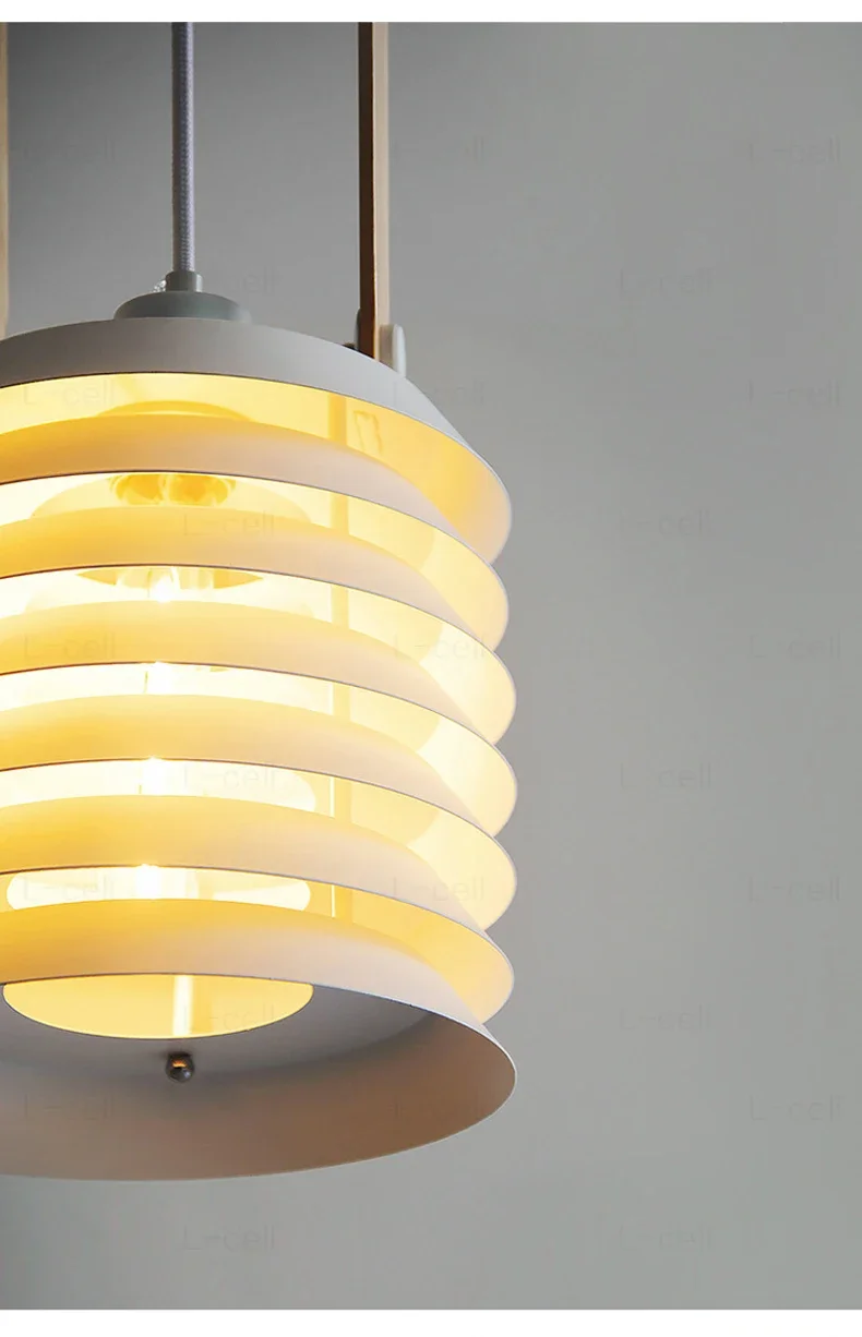 Nordic Style Pleated Pendant Light Suitable for Living Room Bedroom Kitchen Island Indoor Home Design Glossy Lighting