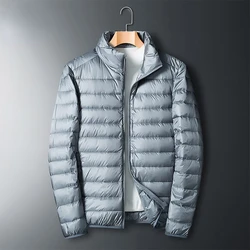 2022 Mannen Winter Jas Mode Hooded White Duck Down Jassen Plus Size Ultralight Down Jas Draagbare Slanke Down Parka C01