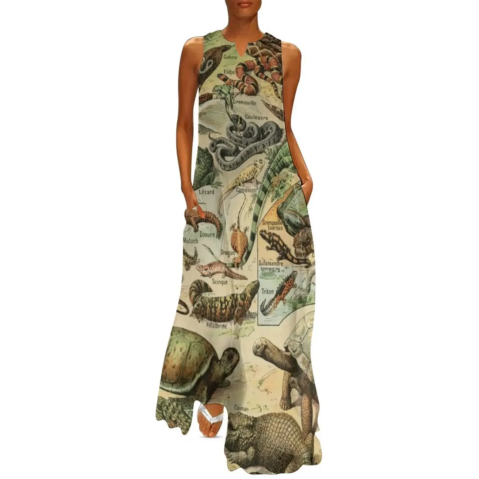 

Adolphe reptiles Long Dress women dress birthday dress for women Clothing female bandage