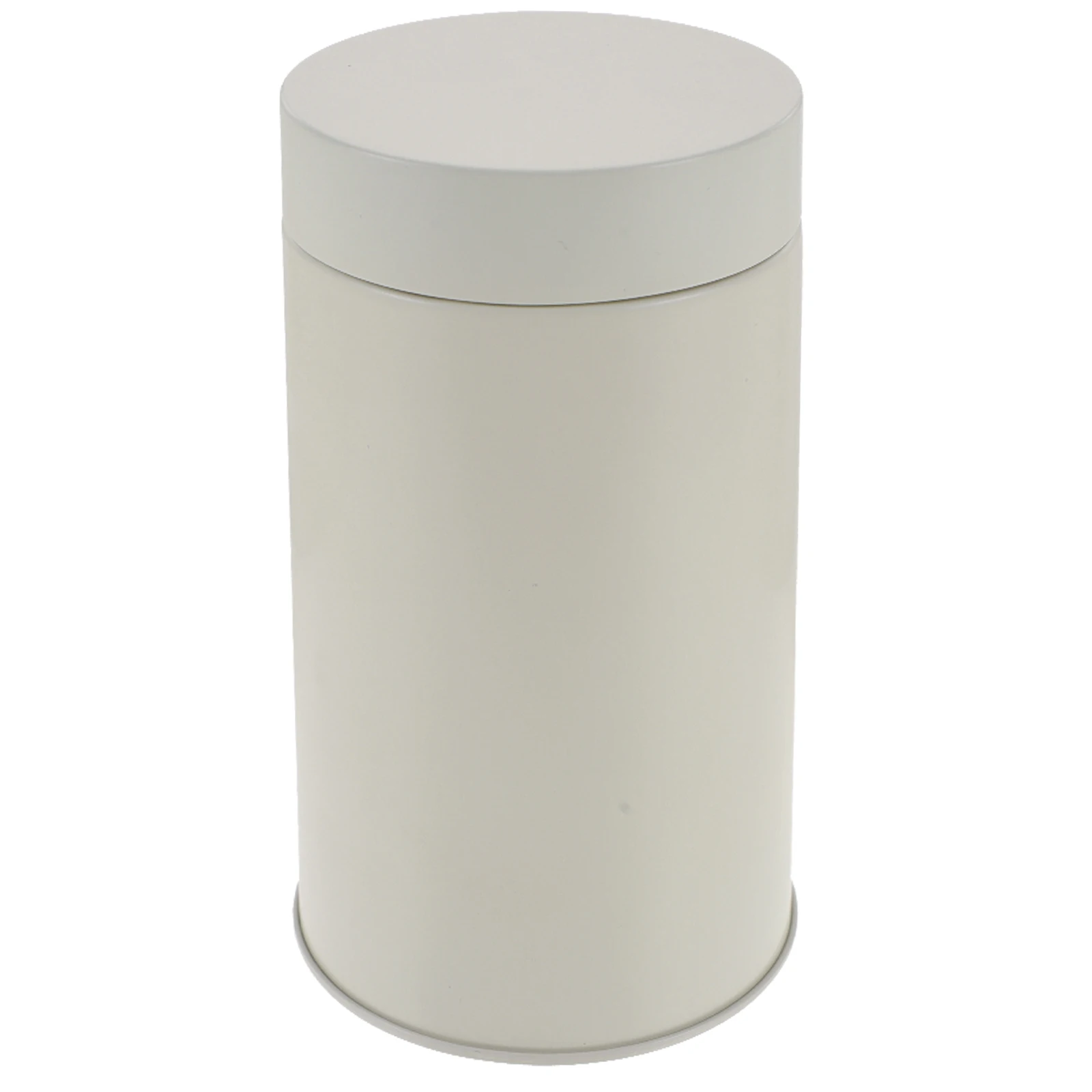 

White Tin Round Jars Lids Multi function Storage Canister Household Tea Container Desktop nament Sealing Practical Tea