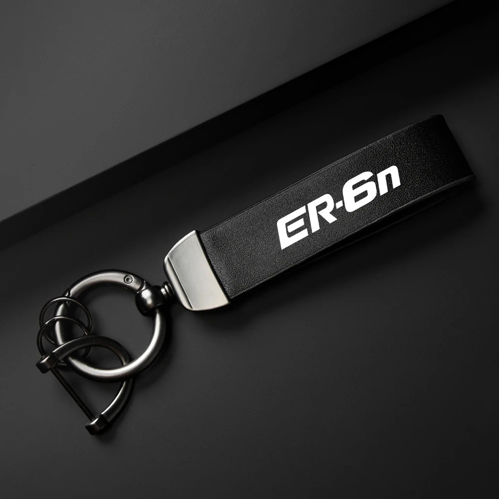 

For Kawasaki ER6F ER6N ER-6N 2012-2025 Motorcycle Accessories High-Grade leather Keychain Holder Keyring