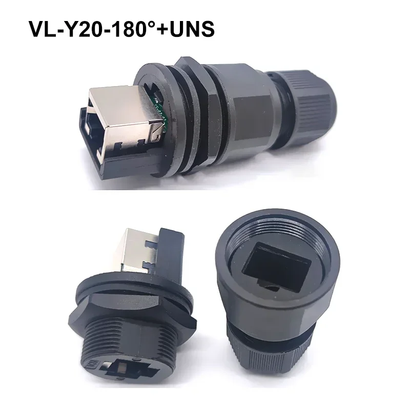 Waterproof M20 RJ45 Network Connector IP67 8Pin Ethernet Port Module Adapter RJ45 Network Cable Board Front/Rear Plug Socket image 3