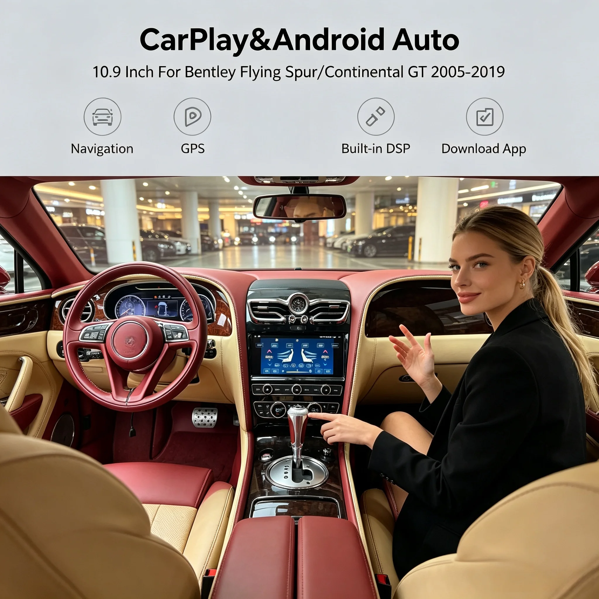 For Bentley Flying Spur Continental 2005-2019 Android 13.0 Car Radio Carplay Autoradio Multimedia intelligent Systems Auto 4G