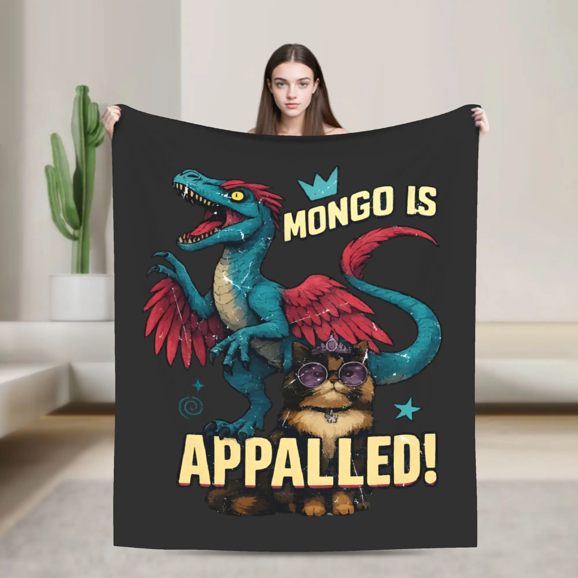 Mongo Is Appalled Super Soft Blanket Dungeon Crawler Students Plush Throw Blanket Street Trend Home Decor Sofa Bed Cover