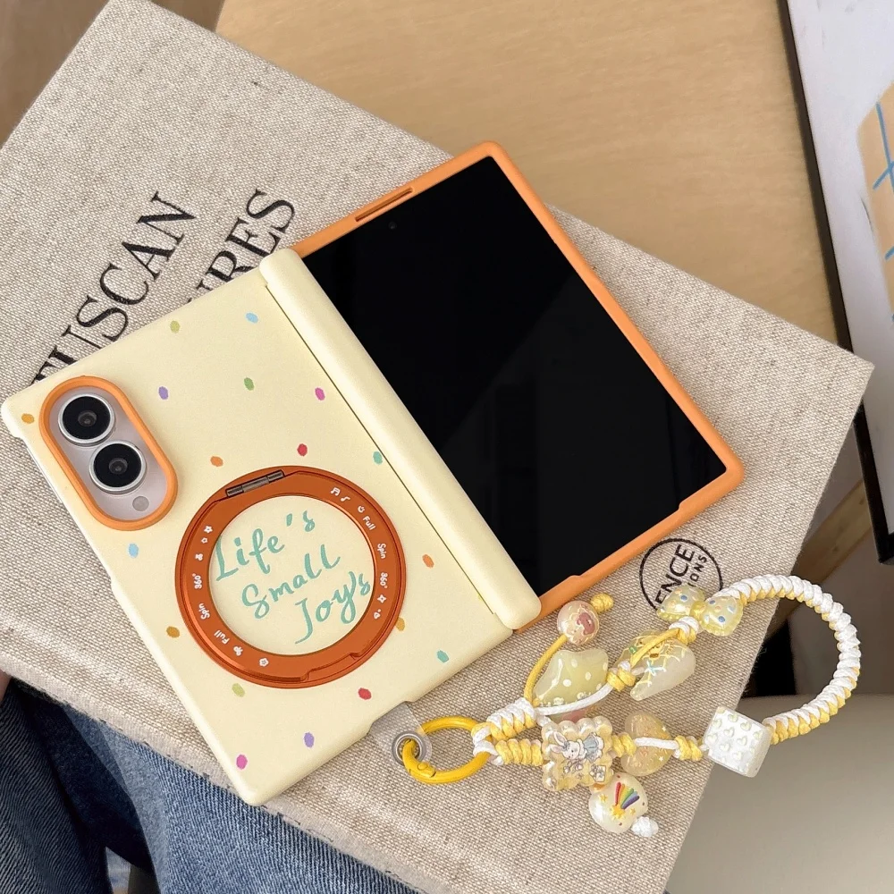 For Magsafe Leather Candy Color Matte Case for Samsung Galaxy Z Fold 8 Huawei Puraxmax Magnetic Screen Film Protector Cover