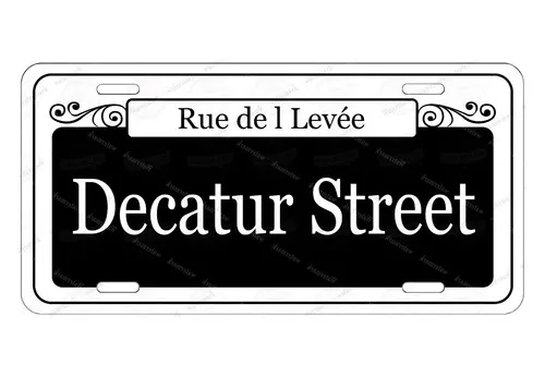 Decatur Street New Orleans License Plate Auto ATV Motorcycle MOPED bike bicycle Aluminum