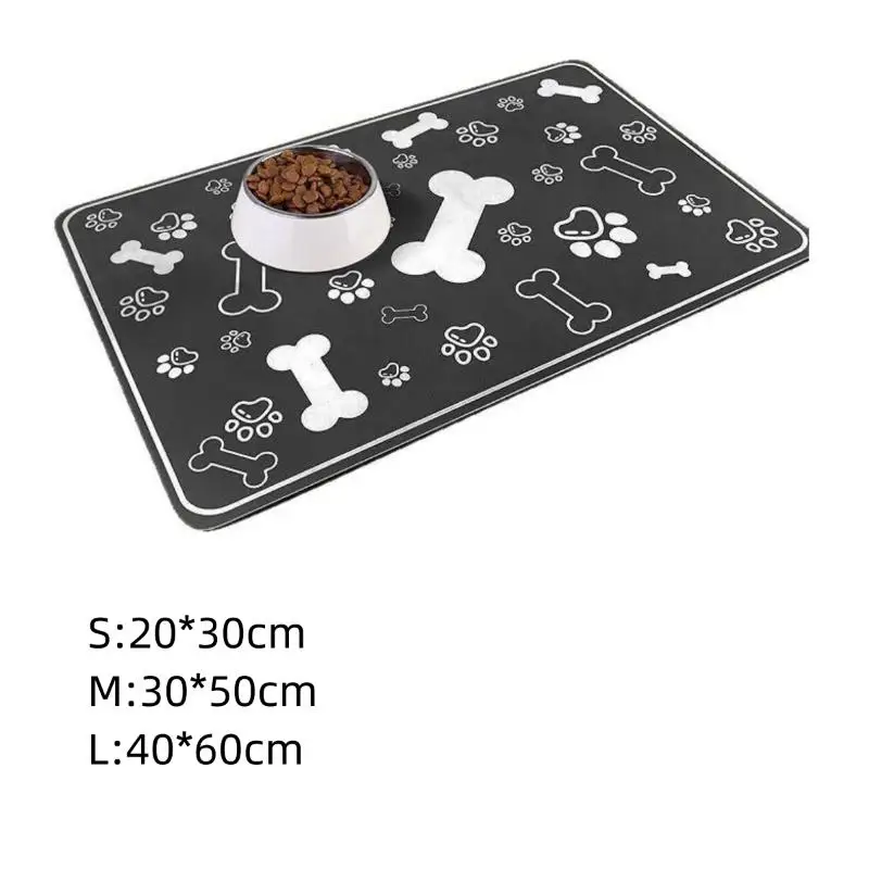 ✰✪Diatomaceous Mud Absorbent Pet Placemat For Food And Water Bowl With Waterproof Quick-Dry Rubber Backing Non-Slip Home Pet Mat