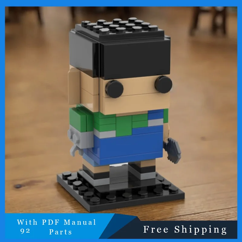 

92, детали MOC, креативные черношерстные солнечные кирпичи Brickheadz, рождественские подарки, сделай сам, образование, сборка, строительные блоки, игрушки для девочек