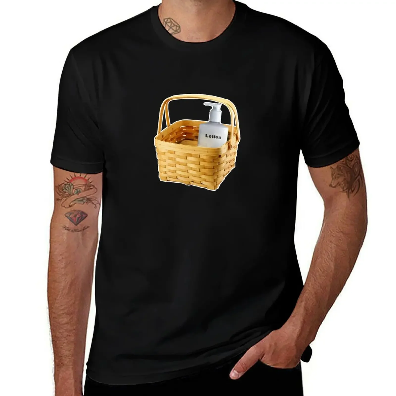 Where does the lotion go? T-Shirt luxury designer funny costumes graphic t shirt vintage workout shirts for men