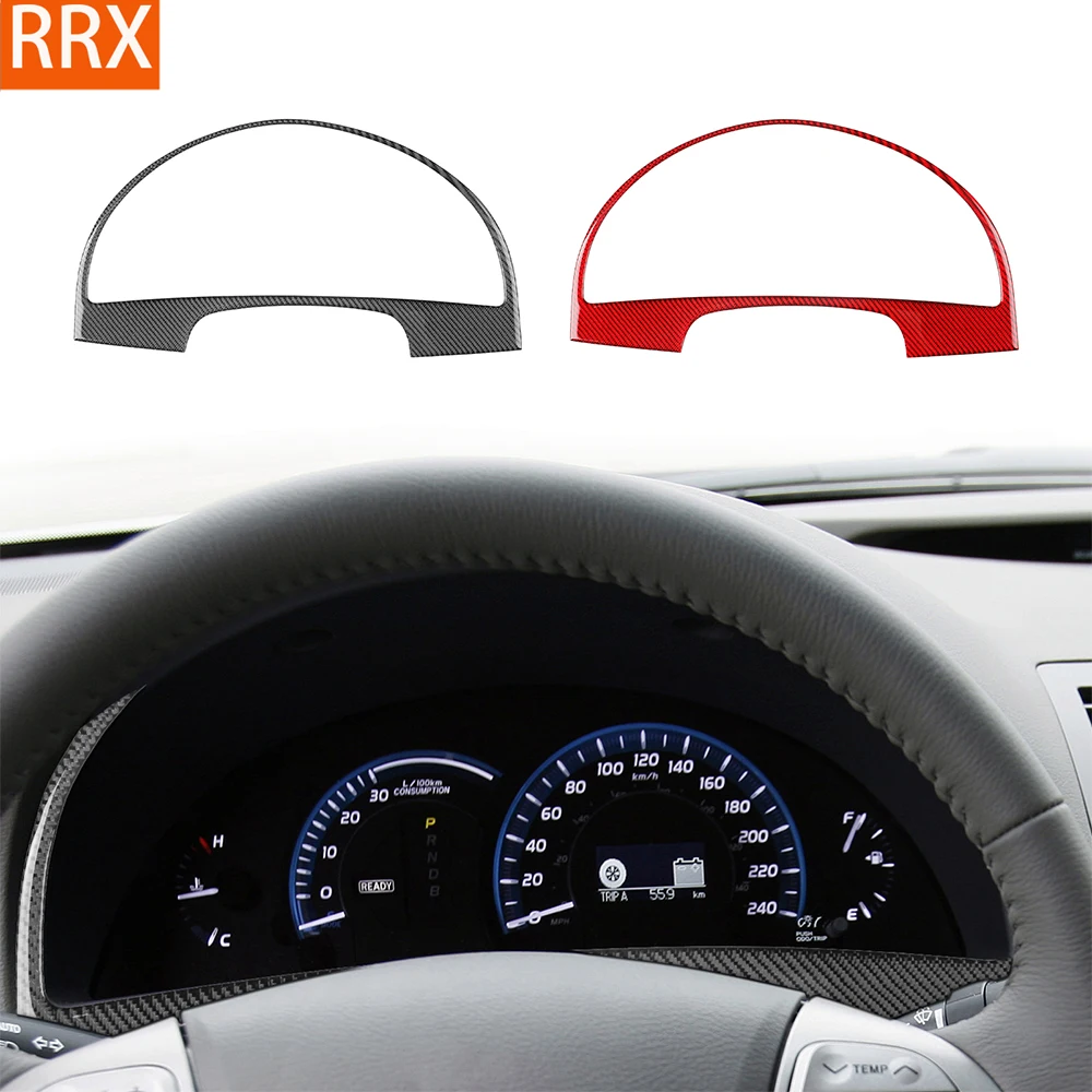For Toyota Camry 2007-2011 Real Carbon Fiber Stickers Instrument speedometer panel Cover Car Accessories Interior decorative